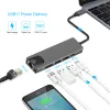 Хаб 5 в 1 USB C HUB TO HDMICAMATIBLE GIGABIT ETHERNET ADAPTER для MacBook Pro iPad Pro 11 12.9 2018 Thunderbolt 3 Тип C Hub