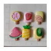 Decorative Flowers Spring Color Resin Fruit Popsicle Flatback Cabochon Figurine Scrapbook Party Applique DIY Keychain Jewelry Making
