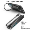 Hub de cubos hub USB a Multi Hdmicompatible USB 3.0 RJ45 Carder Reader OTG Adaptador USB Splitter para MacBook Pro Air Hub