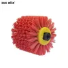 120*100*19mm Red Abrasive Wire Drum Brushes Deburring Polishing Buffing Wheel for Furniture Wood Angle Grinder Adapter