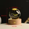 Декоративные фигурки 6 см 3D Хрустальный шарик планета Ночная лазерная лазерная лазер