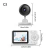 Kamera 2,8 tum Video Baby Monitor med Digital Zoom Surveillance Camera Auto Night Vision Tway Way Intercom Babysitter Security Nanny