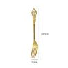 Set di stoviglie Style Posate maniglia ergonomica Set di acciaio inossidabile vintage 5 pezzi utensile lucido a specchio per cucina