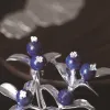 Jewelry Real 925 Sterling Silver Jewelry Natural Lapis Lazuli Blueberry Brooch For Women Original Design High Quality Suit Accessories