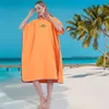 Asciugamano da spiaggia poncho che cambia abito da surf muta leggera microfibre a secco rapido asciugamano 240422