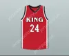 Niestandardowy numer nazwiska Męscy młodzież/dzieci Kawhi Leonard 24 Martin Luther King High School Wolves Red Basketball Jersey 3 Top Sched S-6xl