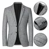 Mäns kostymer Temperament Suit Coat Streetwear Simple Two Button Blazer Lapel Autumn Winter Jacket For Business