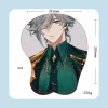 Pads New Genshin Impact Mouse Pad Alhaitham 3D Stereo Mouse Mate с запястьем Rest Anime Game Dest Mat Cartoon Rismes Pired Desk