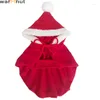 Dog Apparel WarmHut Cat Cloak With Hood Pet Christmas Cute Funny Cosplay Dresses Puppy Animal Winter Warm Outfits Clothes Red S M L XL