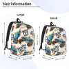 BASSE Monster Truck Auto Traccia dello zaino per lo studente Studente Maschio Studente Male Student Laptop Backpack di grandi dimensioni