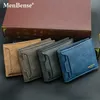 Money Clips Retro Mens Wallet Business ID Card Holders Purse Small Leather Card Plånböcker Kort bifold plånbok för män Slim Pures Male plånbok Y240422