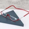 Folding Neck Reading Glasses for Men Hd Fashion Half Frame Magnet Women