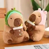 Kawaii capybara peluche giocattolo adorabile svolta a dinosaur unicorno unicorno bambola ripieno di cartone animato cuscino animale per bambini regalo 240422