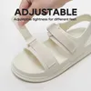 Sandalen utune verstelbare dames sandalen zomer comfortabele platformschoenen strand buiten glijbanen dikke zool niet-slip slippers flip flops 240419