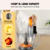 Blenders Vevor Food Prowector 14cup Vegetable Chopper pour couper le mélange de pétrole 600 watts en acier inoxydable Blade Professionnel