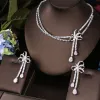 Necklaces Janekelly 2pcs Bridal Zirconia Full Jewelry Sets For Women Party, Luxury Dubai Nigeria CZ Crystal Wedding necklace sets