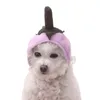 Psie odzież domowa purpurowy nakrycia głowy akcesoria cosplay po unikalne urocze bakłażan Kat