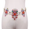 Colares pendentes 6 cores Luxo Crystal Sexy Bodychain Summer Beach Biquíni Jóias para mulheres Colar de strass longo239h