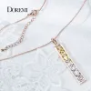 Necklaces DOREMI New Custom Letter Necklaces with Slide Charms Copper Personalized DIY Slider Pendant Necklace With Cute Names Women Gifts