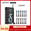 Heads Nandme NX9000 ultrasonic IPX7 waterproof intelligent LCD screen induction deep gentle cleaning whitening electric toothbrush