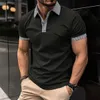 Chemises masculines Été Nouveaux hommes à manches courtes Shirt Office Ron Couch Homme Houstable Skin Friendly Shirt Mens YQ240422