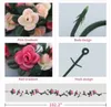 Faux Floral Greenery 5PCS 2M Purple Rose Flower Garland Plants Artificial Fake Rose Vine Flowers Hanging Ivy for Wedding Party Garden Wall Decoration T240422