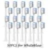 Heads 20 / 50pcs Remplacement Brush Heads for Xiaomi T200 White / Grayblue Deep Nettoyage Electric Brush Brosseux Soft Dupont Bristle