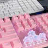 Keyboards Neuheit Cat Paws Pad Harzschlüsselkaps Gaming Mechanische Tastatur transparente Hintergrundbeleuchtung RGB niedliche Schlüsselcap Clear Light durch ESC WASD