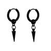 Other Fashion Punk Black Arrow Stainless Steel Drop Earrings For Women Men Gothic Street Pop Hip Hop Ear Jewelry Statement 240419