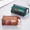 Bags Portable Travel Toiletry Organizer Lipstick Storage Pouch Mesh Transparent Cosmetic Bags Small Zipper Makeup Bag