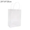 Sacs à provisions MultiSize Transparent Soft PVC Tote Tote Handsbag Emballage avec boucle de main Clear Plastic Cosmetic Sac