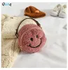 Taschen Qunq 2023 Mädchen Mode Plüschkette atmungsaktives Zipper One Schulterkreuzkörper Kinder Rucksack Schöne Prinzessin Tasche Urlaubsgeschenk