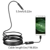 Kameror 5,5 mm bil PRAKTISK IP67 Vattentät HD -kamera Pipe Borescope Industrial Visual Telefon USB Endoskop Inspektion Fit för Android