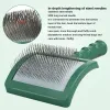 Grooming Pet Dog Hair Removal Needle Combs Fur Trimming Cleaning Brush Grooming Tool Cat Puppy Dog Long Pin Slicker Brush Pet Accessories