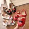 Chaussures de petite fille softs pu brevet cuir plates pour filles enfants petits enfants taille décontractée 2130 mignon sweet princess 240415