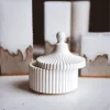 Ceramica gesso fatto a mano fai -da -te stampo stampo stampo mongolia tazza di gesso forma per candele stampo stampo silicone stampo per la scatola di gioielli di cemento stampo