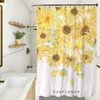 Duschvorhänge Frühling Sommer Chrysanthemen Ananas Kleine frische Serie Haushalt Vorhang Toilettenbadezimmer Abschirmung Hand