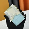 Mode Ny färggrön/rosa schackklämma Högkvalitativt kortplånbok Multiplikationskortposition Zero plånbok