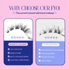 Faux cils Groïnneya Cat Eye Lash Invisible Band Natural Winged End allongé Cross Cluster Fairy 3D FAUX MANGA