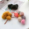 Wholesale Fruit Pom Grape Ball Faux Rabbit Fur Chain for Gift Bag Pendant Key Ornaments