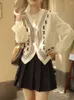 Kvinnors västar Autumn Sweater Sticked Vest Korean Top For Women Clothing Overdimensionerad vintage ärmlösa mode Harajuku V-Neck Cardigans R198