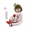 人形のおもちゃフルボディシリコーンウォータープルーフバスおもちゃ人気リボーン幼児の赤ちゃん人形bebe人形生まれのあるパールボトルとの生涯の贈り物