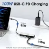 Hubs Wavlink 6in1 USB C à 4K Station d'accueil HDMI avec 2x10 Gbps 100W PD en 2,5 g RJ45 pour MacBook Pro / Air iPad dell HP Lenovo