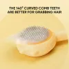 Husbrytande husdjurskam kattkam Petborste OneButton Hair Remover Pet Selfcreaning Needle Comb Cleaning Supplies