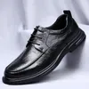 Chaussures décontractées en cuir en cuir en cuir mocassins de printemps masculins mocassins doux slip de haute qualité sur des hommes de bateau