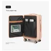 Bagage Front Open Cover 24 tum resväska Universal Wheel Trolley Case Side Open Cover 20 Inch Boarding Cabin Bagage Travel Suitcase