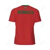 Conception exclusive Morocco Flag Grain 3D Men imprimé pour faire courir le soccer de soccer de soccer Fitness Sports Jersey Fans de maillage Tshirt 240416