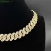 Custom Jewelry Necklace Cuban Link Chain 925 Sterling Silver 18k Gold Plated Vvs d Color White/yellow Moissanite Chain