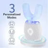 Heads Ushaped Adult Ultrasonic Electric Tandborste med USB -laddningshållare 360 ​​Degrees Smart Automatisk Sonic Toothing Device