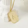 Necklaces MYDIY LUCKY INITIALS AZ Letter Pendant Necklace 18K GoldPlated Letter Necklaces for Men Father's Day Jewelry Gifts for Husband